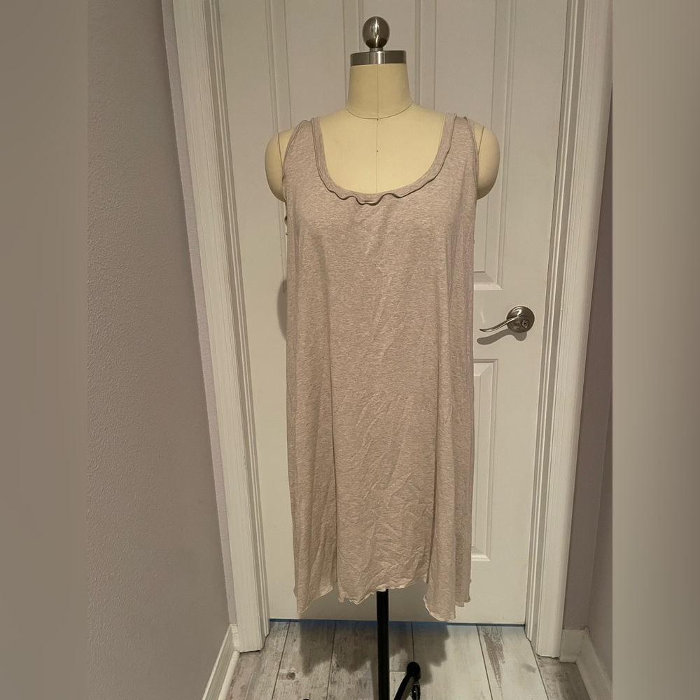 Angelrox Women's Brown Sleeveless Tunic Top Oatmeal/Beige
